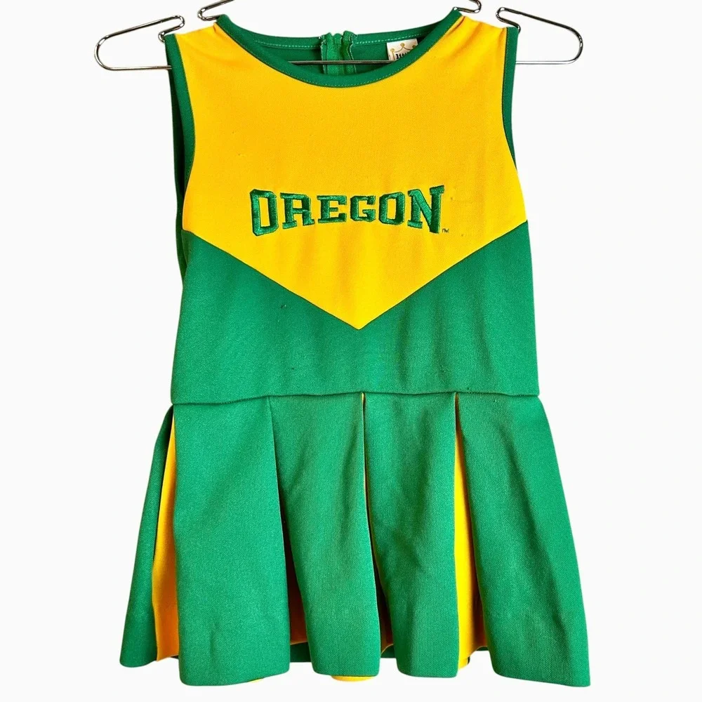 Vintage Oregon Cheerleader Uniform Size 6 Made In USA Little King Paper Tag